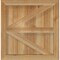 Ekena Millwork Framed Board-n-Batten Shutters w/Z-Bar, Rough Sawn Western Red Cedar, 21 1/2W x 22H, PR RBF06Z21X022RWR - alternate 3